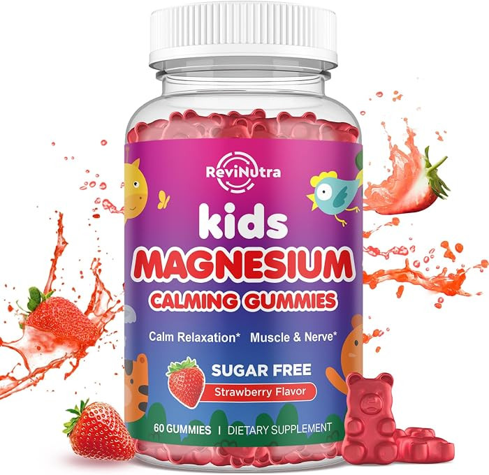 Magnesium Gummies for Kids - Magnesium Glycinate Gummies with L-Theanine, Chamomile, Vitamin B6, ... | Amazon (US)