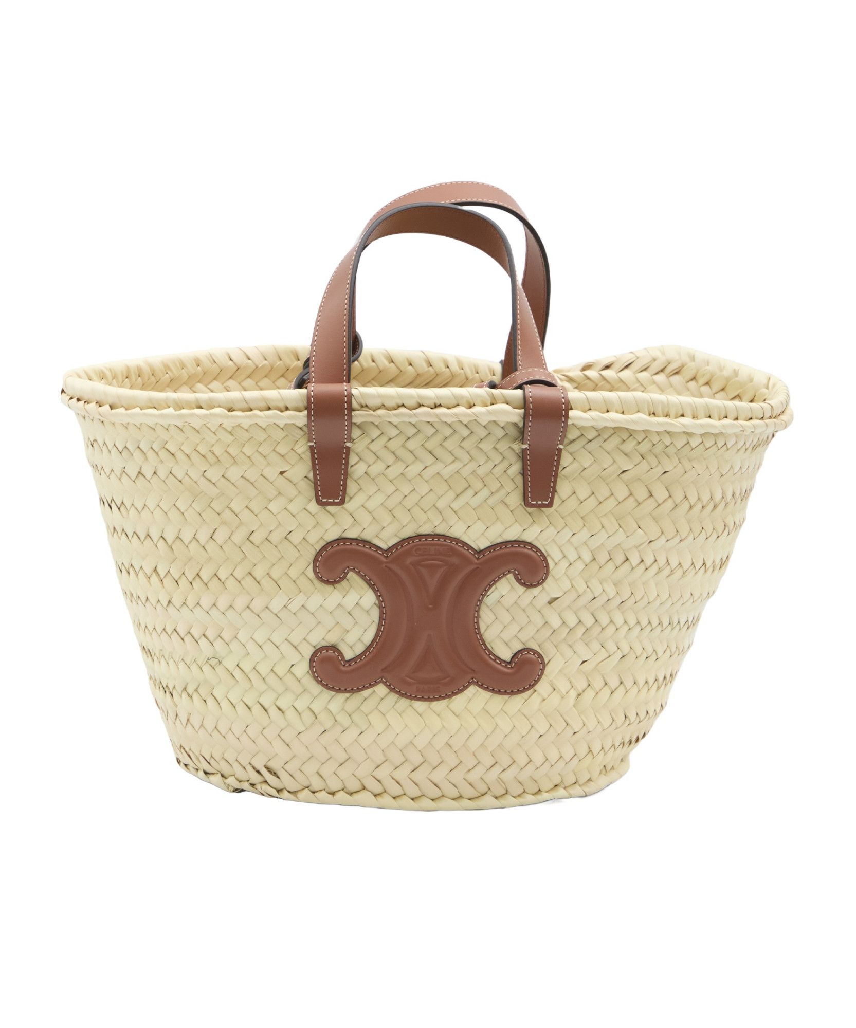 TEEN CELINE CLASSIC PANIER IN palm leaves and Calfskin | Senser US