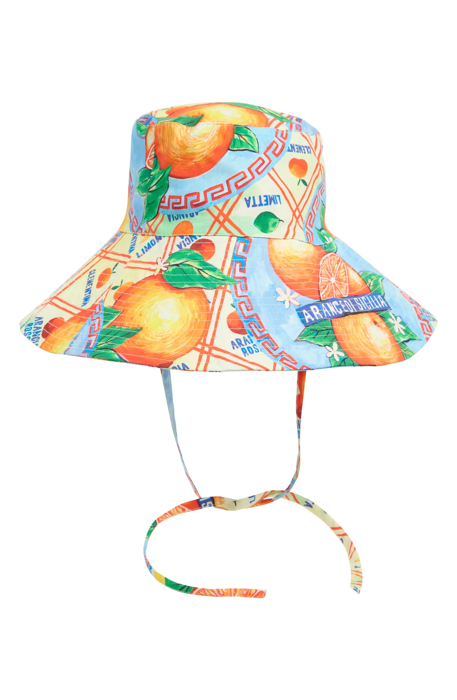 Damson Madder Fruit Labels Organic Cotton Sun Hat | Nordstrom | Nordstrom