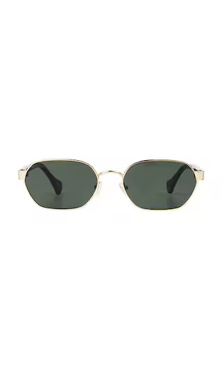 Blake Sunglasses in Gold & Dark Olive | Revolve Clothing (Global)