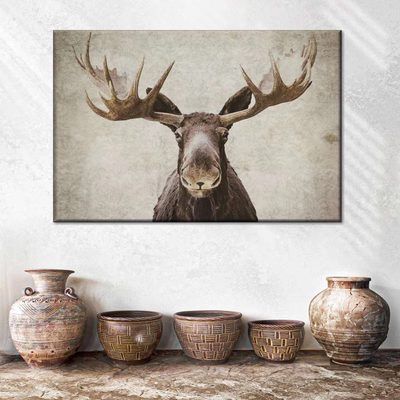 Elmer The Moose Canvas Print | Wayfair North America