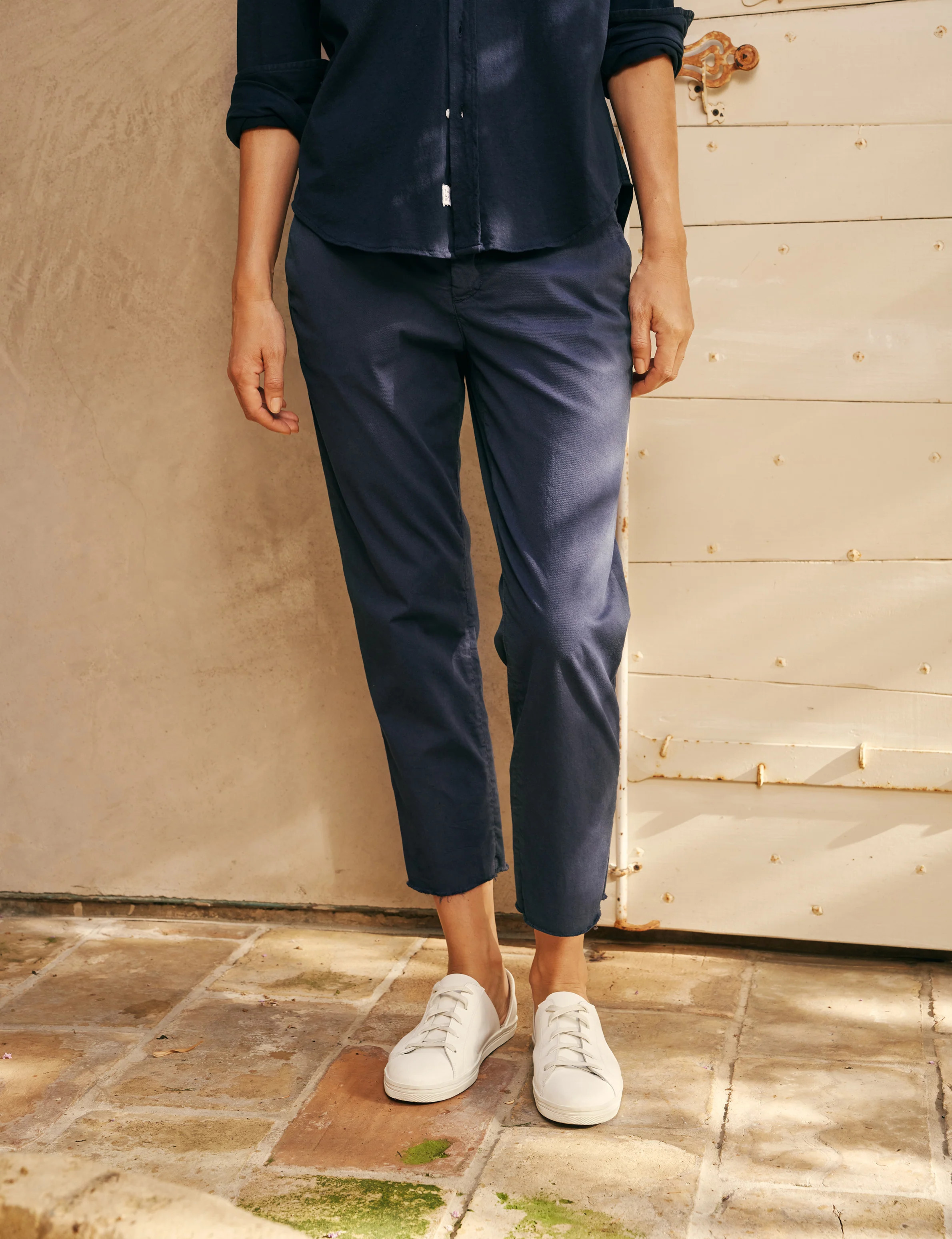 WICKLOW Vintage Navy, Italian Performance Twill | Frank & Eileen