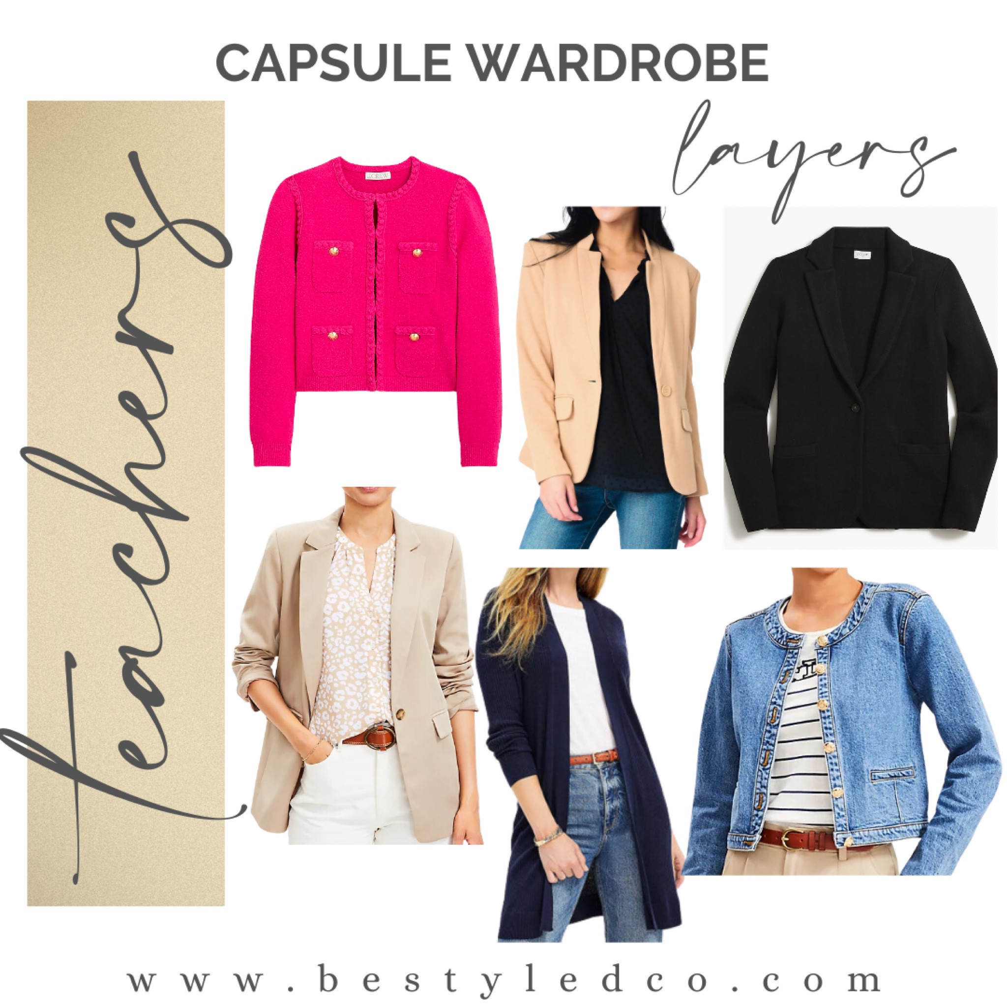 Teacher capsule wardrobe - blazers - jackets - cardigans 

#LTKBacktoSchool #LTKunder100 #LTKFind