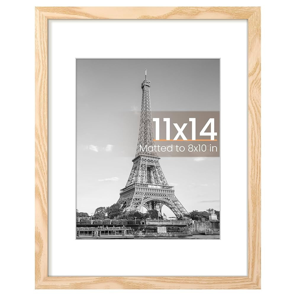 upsimples 11x14 Picture Frame, Display Pictures 8x10 with Mat or 11x14 Without Mat, Wall Hanging ... | Amazon (US)