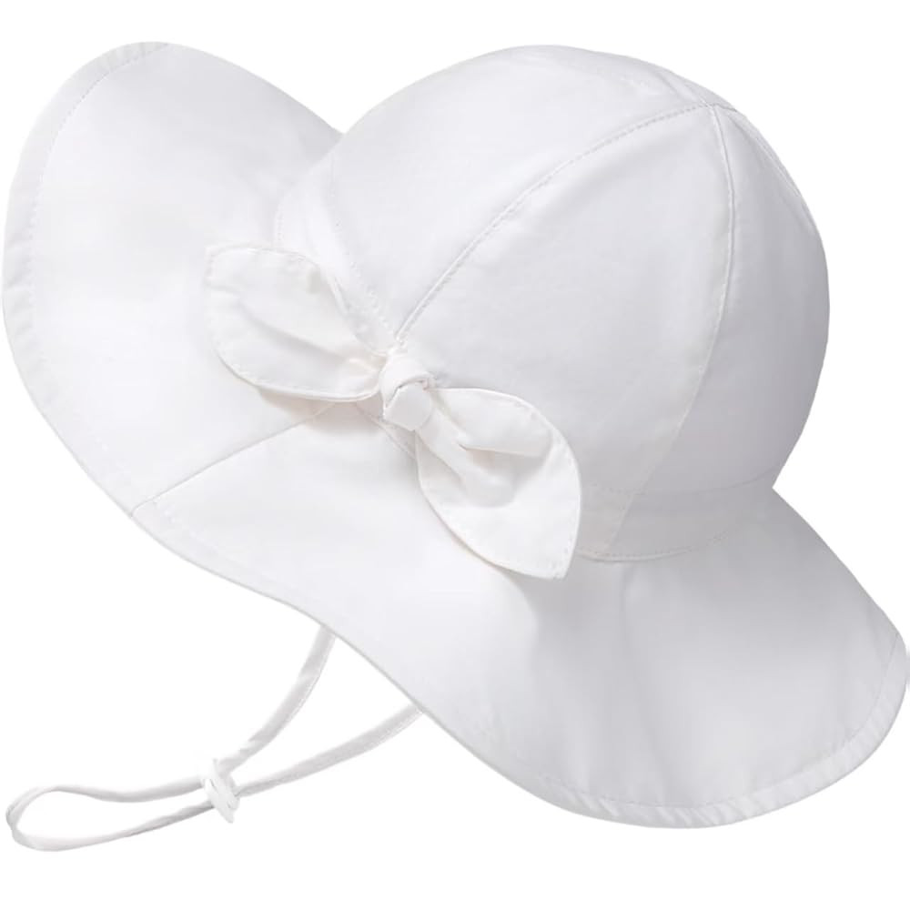 Baby Sun Hat Toddler Girl Beach Hat Adjustable Outdoor Summer Hat UPF 50+ Sun Protection Wide Bri... | Amazon (US)