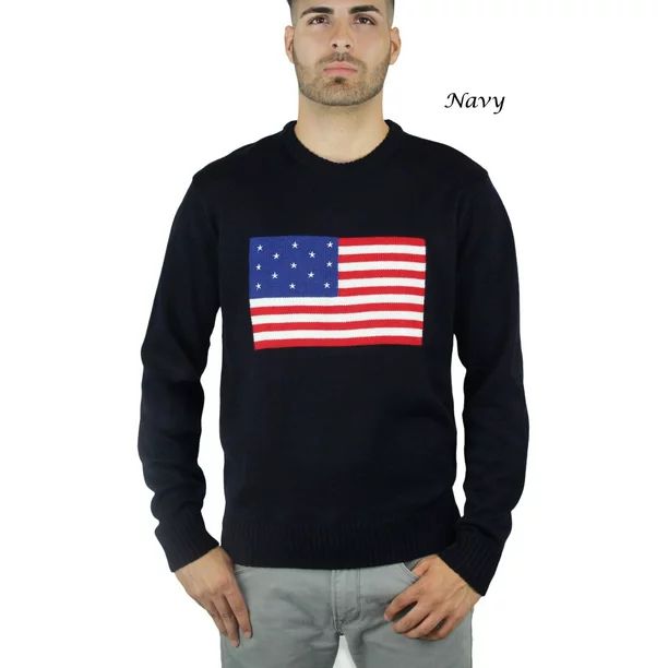 Blue Ocean Mens America Flag Sweater (sw-911) | Walmart (US)