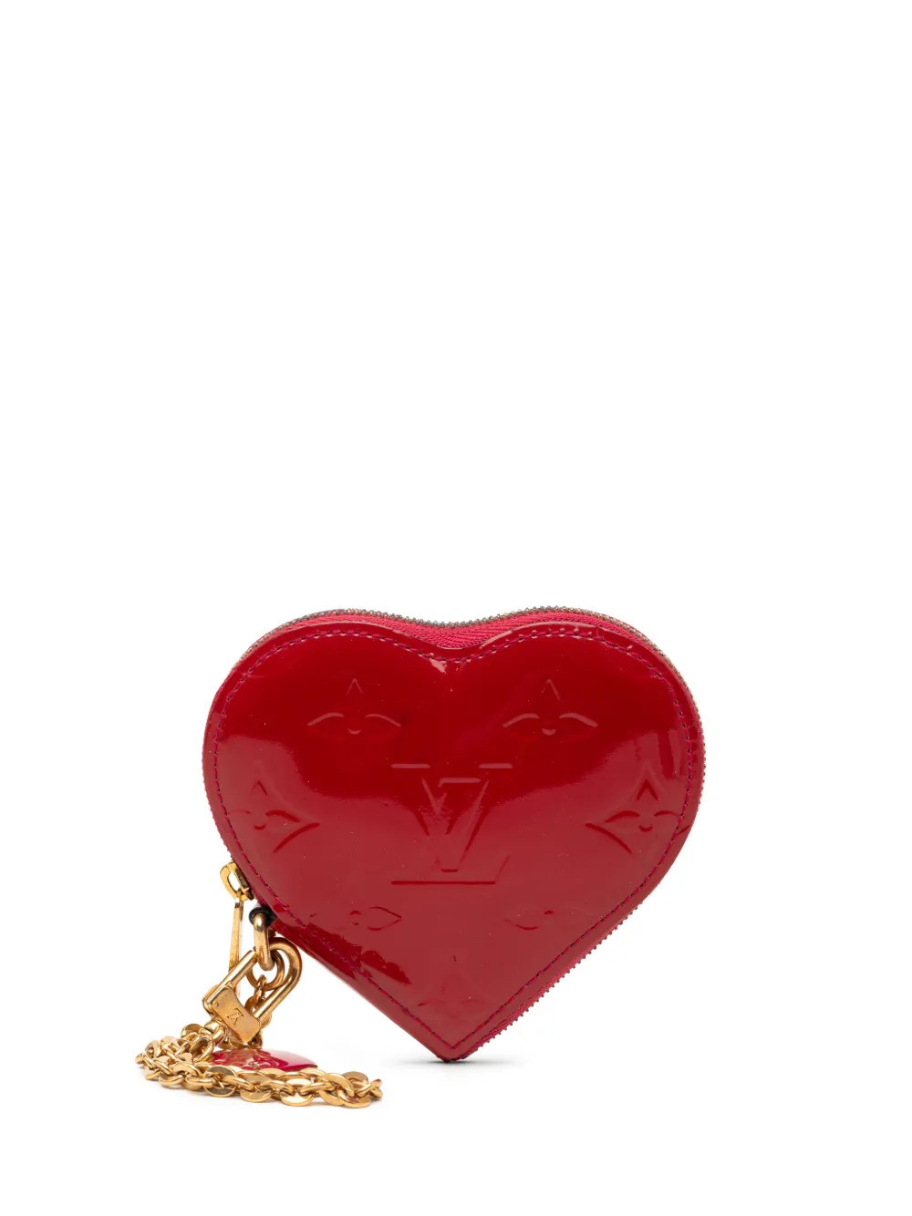 Louis Vuitton Pre-Owned 2012 Monogram Vernis Heart Purse coin pouch - Red | Farfetch Global