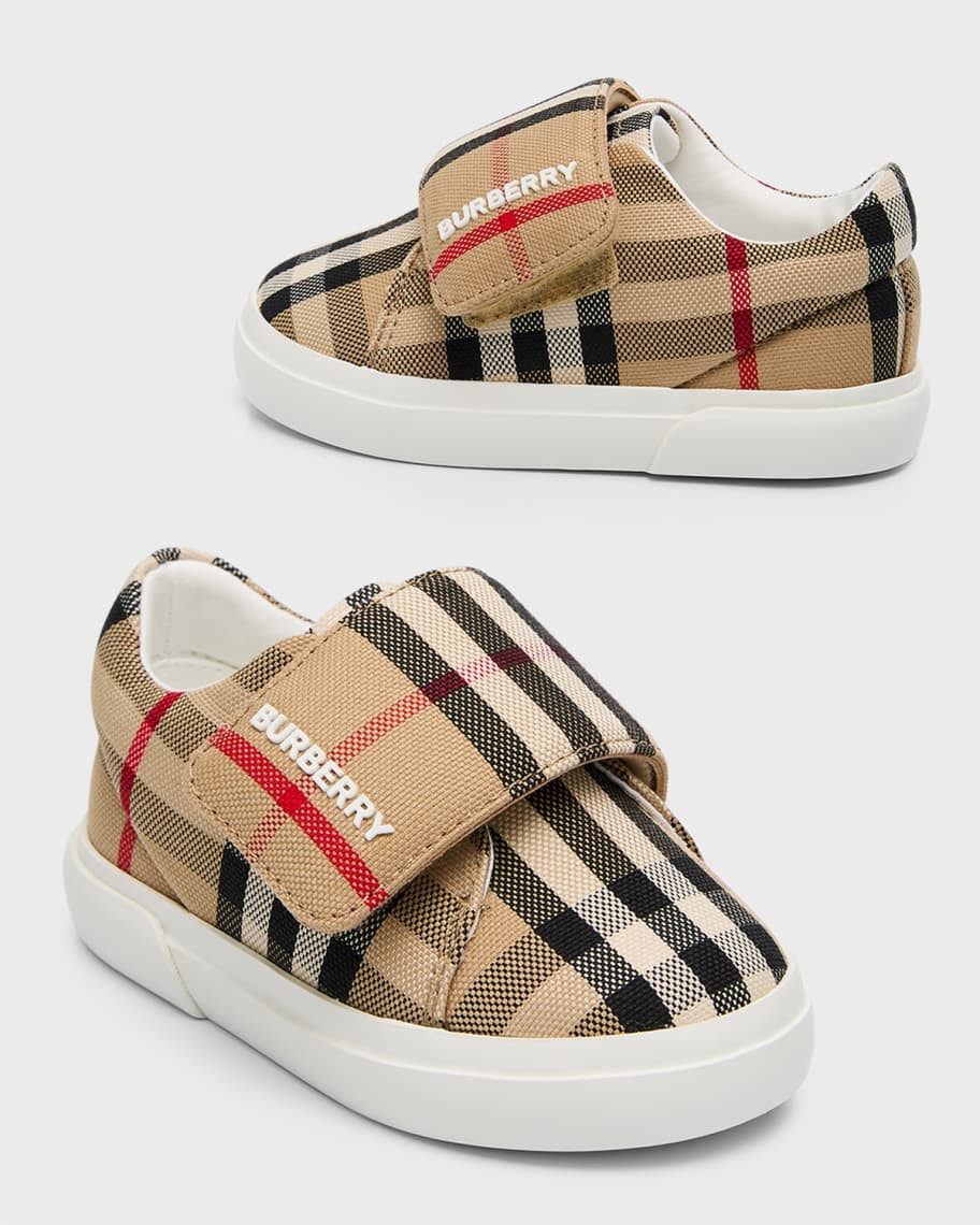 Burberry  Kid's James Check-Print Sneakers, Baby | Neiman Marcus