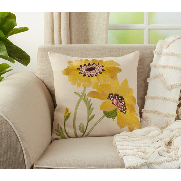 Embroidered Throw Pillow | Wayfair North America