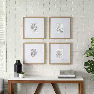 StyleWell Ash Modern Frame with White Matte Gallery Wall Picture Frames (Set of 4) H5-PH-982 - Th... | The Home Depot