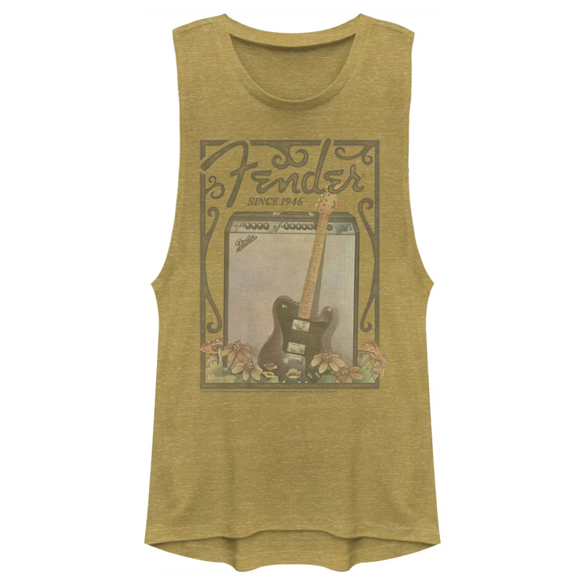 Junior's Fender Since 1946 Retro Poster Festival Muscle Tee | Target