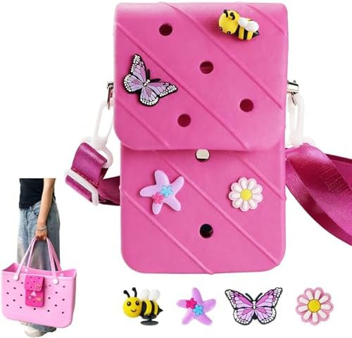 6 Packs DIY Phone Holder for Bags Insert Organizer Accessories for All Brands/Sizes Rubber Beach ... | Amazon (US)