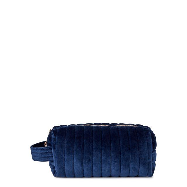 Time and Tru Women's Quilted Pouch with Handle Dark Navy | Walmart (US)