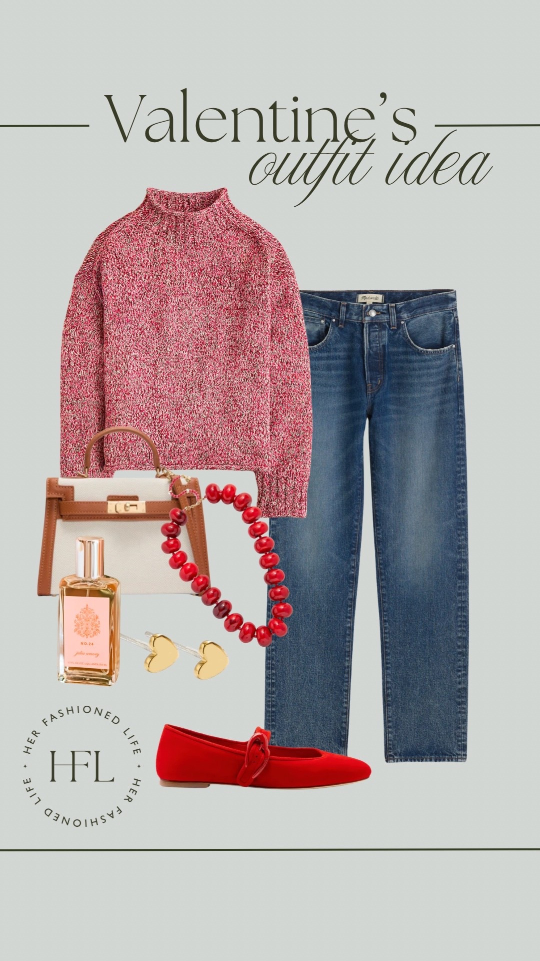 Valentines Day Outfit Idea 💌#Valentines #OutfitIdea #Red #Pink #Jeans #Madewell #Larroude #JCrew 

#LTKOver40 #LTKootd #LTKSeasonal