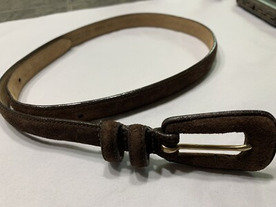 Vtg 70s Designer Brown Suede Narrow Belt Neiman Marcus USA3869-02 Sz Med 35”L | eBay US