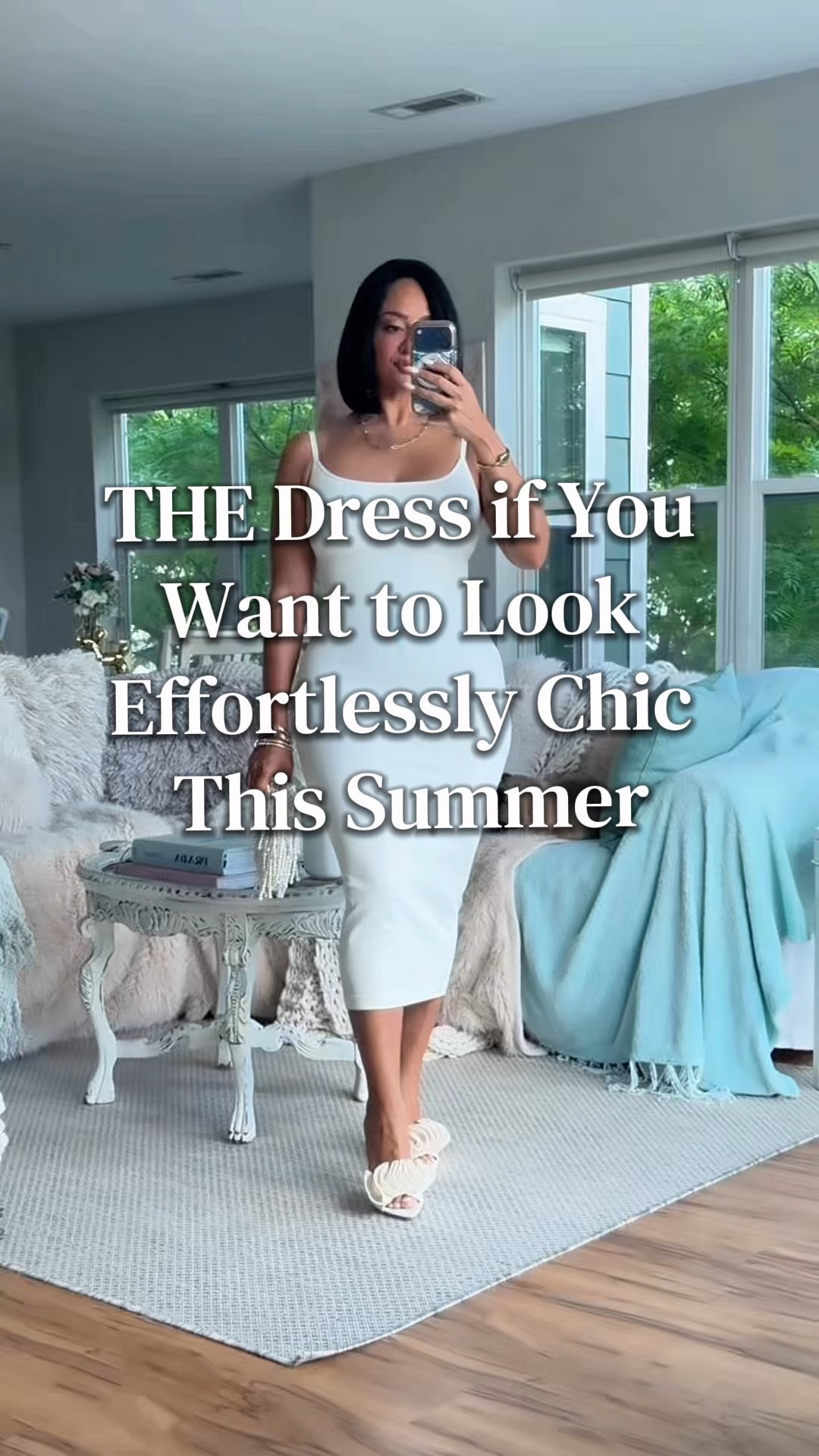One of my faves summer date night outfits for my baddies over 40 🤍 I also have it in black and it is literally the most perfect and curve flattering dress 

over 40 style
petite curvy outfit

#LTKPetite #LTKOver40 #LTKootd