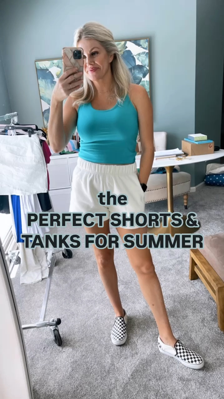 I’ve been on the hunt for the perfect shorts & tanks I can wear daily… WELL, I found them!! 
▪️Pockets 
▪️Lightweight material 
▪️Both : tanks & shorts are such a CUTE fit!! 😍

Shorts fit true to size and comes in many colors. Tanks I sized up for length. Ya need!! 🥰👏🏼

Shorts, Amazon fashion, affordable fashion, fashion over 40, Amazon finds, summer fashion

#amazonfashion #amazondeals #amazonfinds #amazonmusthaves #amazonpartner #amazonforthewin #summerfashion #ootd #linenset#founditonamazon #outfitinspo #amazonshorts #workoutfit #workoutfashion 

#LTKStyleTip #LTKActive #LTKOver40