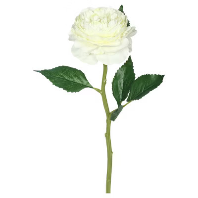 Artificial (Pk/6) Rose Stem (13") White - Vickerman | Target