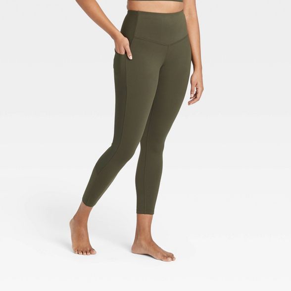 Women's Contour Flex High-Waisted Ribbed 7/8 Leggings 24.5" - All in Motion™ | Target