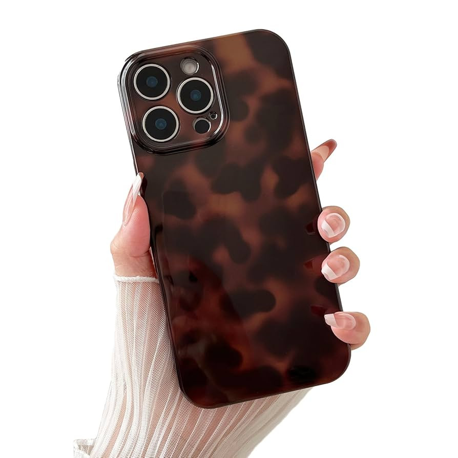 Compatible with for iPhone 15 Pro Max Case, Tortoise Shell Chic Amber Brown Print Leopard, Classi... | Amazon (US)
