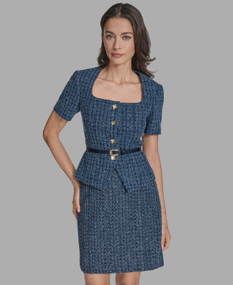 Women's Short-Sleeve Button-Front Jacket | Macy's