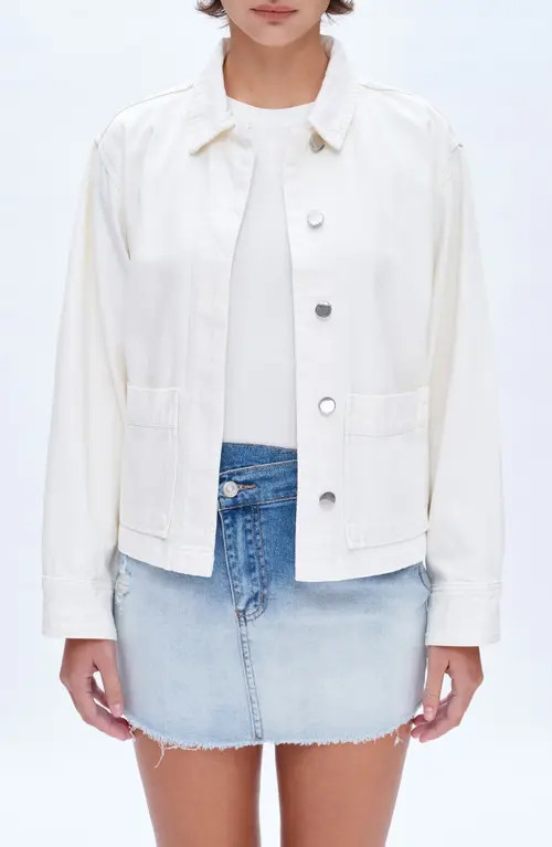 Bayeas Oversize Denim Jacket in White at Nordstrom, Size Small | Nordstrom