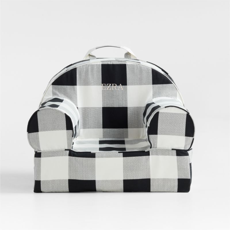 Small Buffalo Check Personalized Kids Lounge Nod Chair + Reviews | Crate & Kids | Crate & Barrel