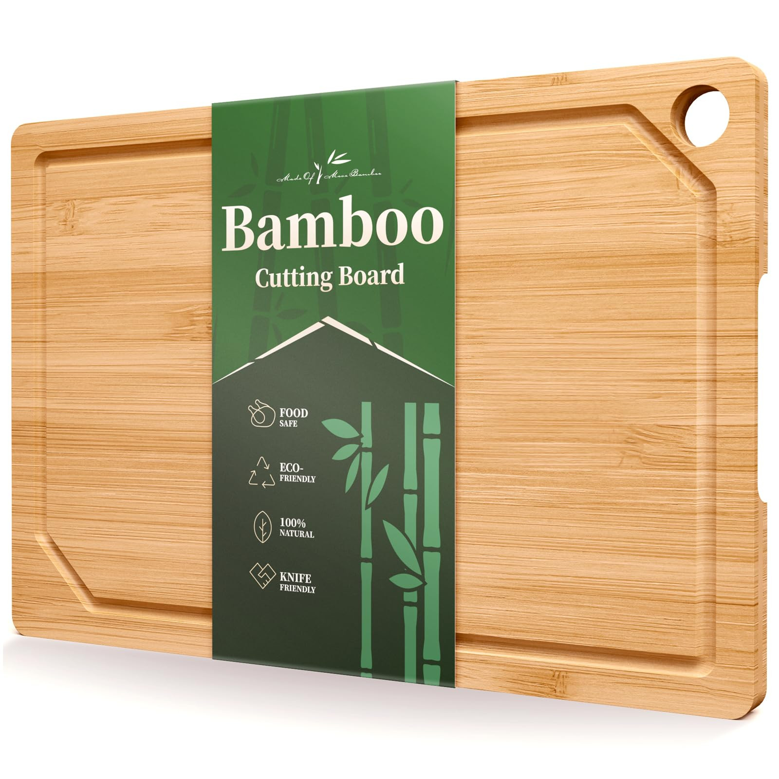 Kitsure Bamboo Cutting Board - Multi-Sizes Wooden Cutting Boards for Kitchen, Convenient Kitchen ... | Amazon (US)