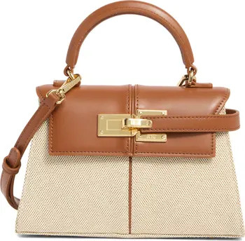 Elise Canvas & Faux Leather Top Handle Bag | Nordstrom