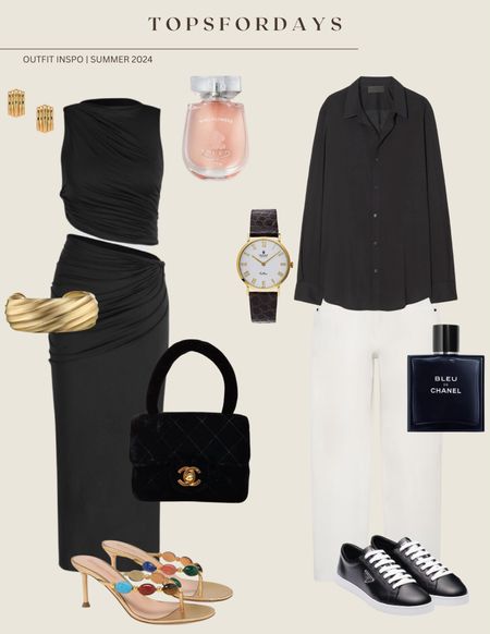 Couples outfit inspo ✨✨

Black skirt set is originally from cider but can’t link it!  Also linked a similar mens watch (original is a rolex Cellini). #couplesoutfits #europeansummeroutfitinspo 

#LTKtravel #LTKfindsunder100 #LTKeurope