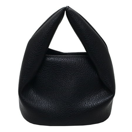 Artificial Leather Crossbody Bag with Hand-Held Style Cloud-Graced Pleats | Walmart (US)