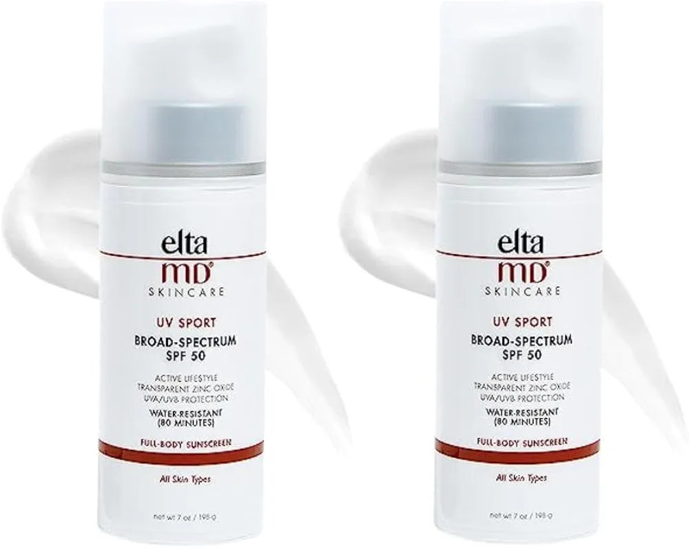EltaMD UV Sport Sunscreen Lotion, SPF 50 Body Sunscreen, Water and Sweat Resistant, Oil-Free, Zin... | Amazon (US)