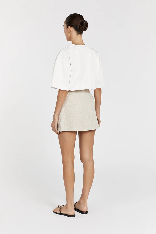 EVA NATURAL LINEN SKORT | DISSH
