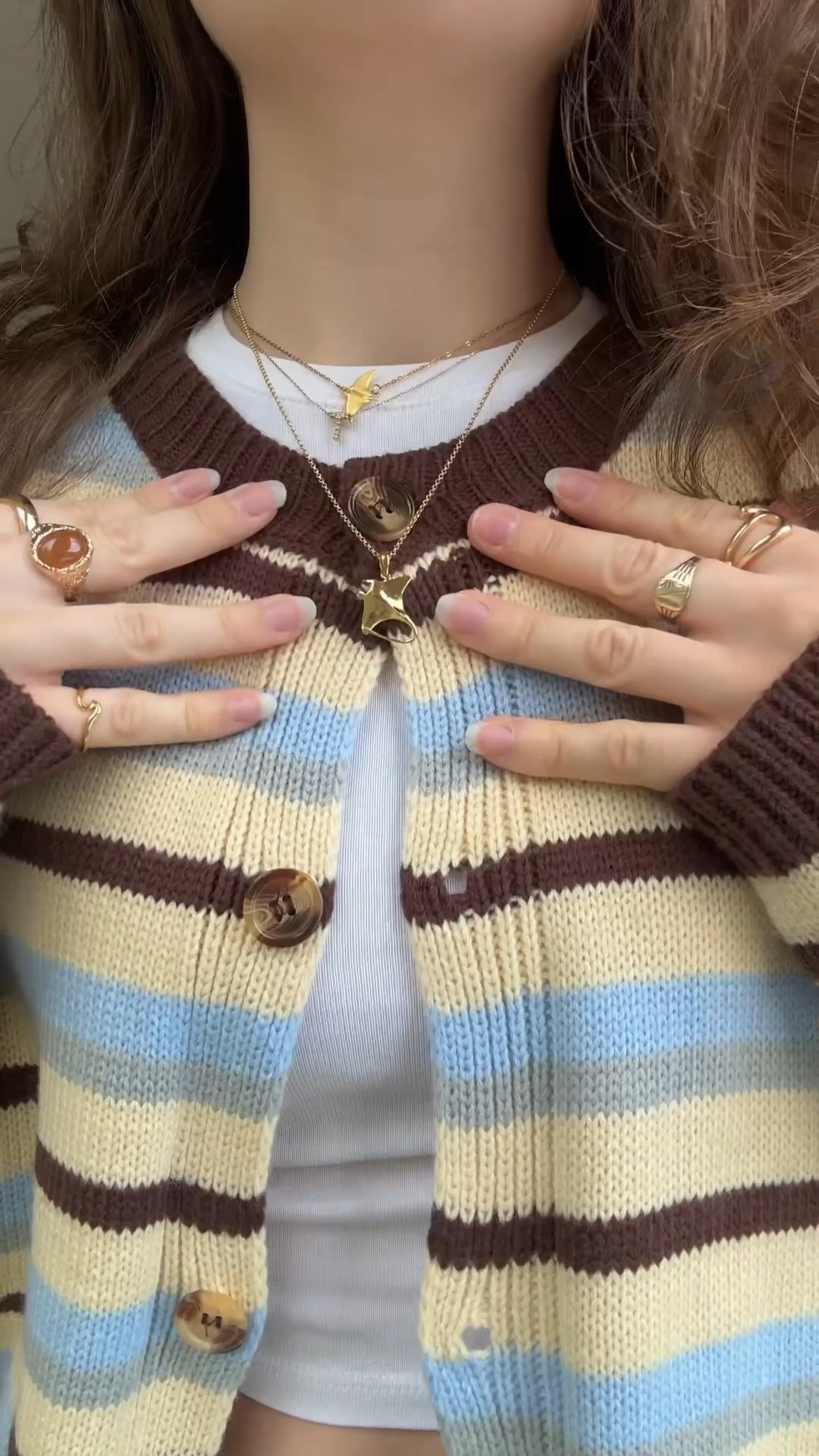 The striped cardigan of dreams🐚🪸🐳✨🐠