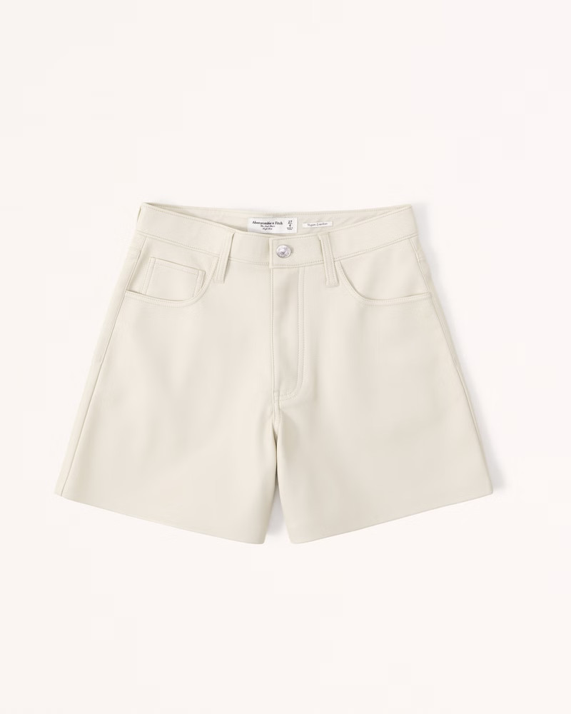 Curve Love Vegan Leather Dad Short | Abercrombie & Fitch (US)