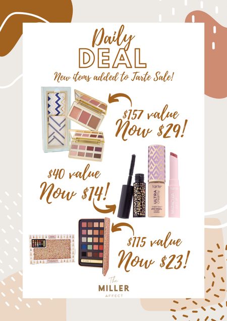 Daily Deal! Tarte has added new items to their sale! Check it out and stock up! 

#LTKbeauty #LTKFind #LTKsalealert