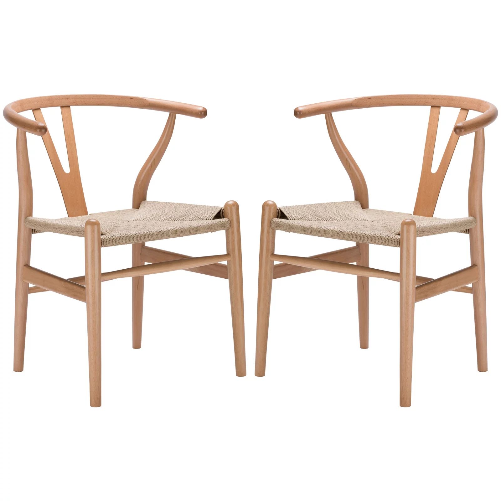 Poly & Bark Weave Chair in Natural (Set of 2) | Walmart (US)