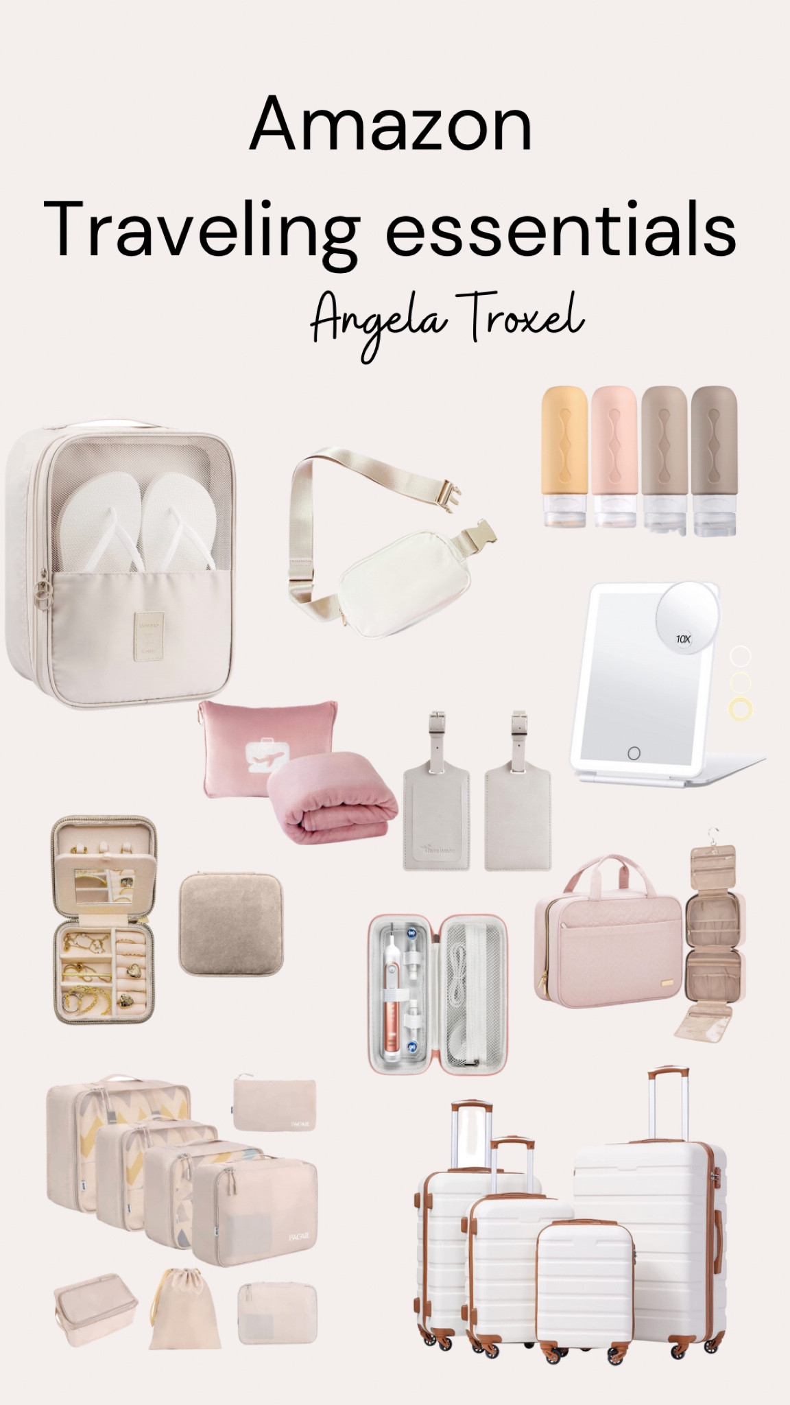 Traveling essentials, suitcases, mirror, compact, luggage tags, jewelry organizer, shoe storage, travel, amazon. Vacation. 

#LTKunder50 #LTKtravel #LTKunder100