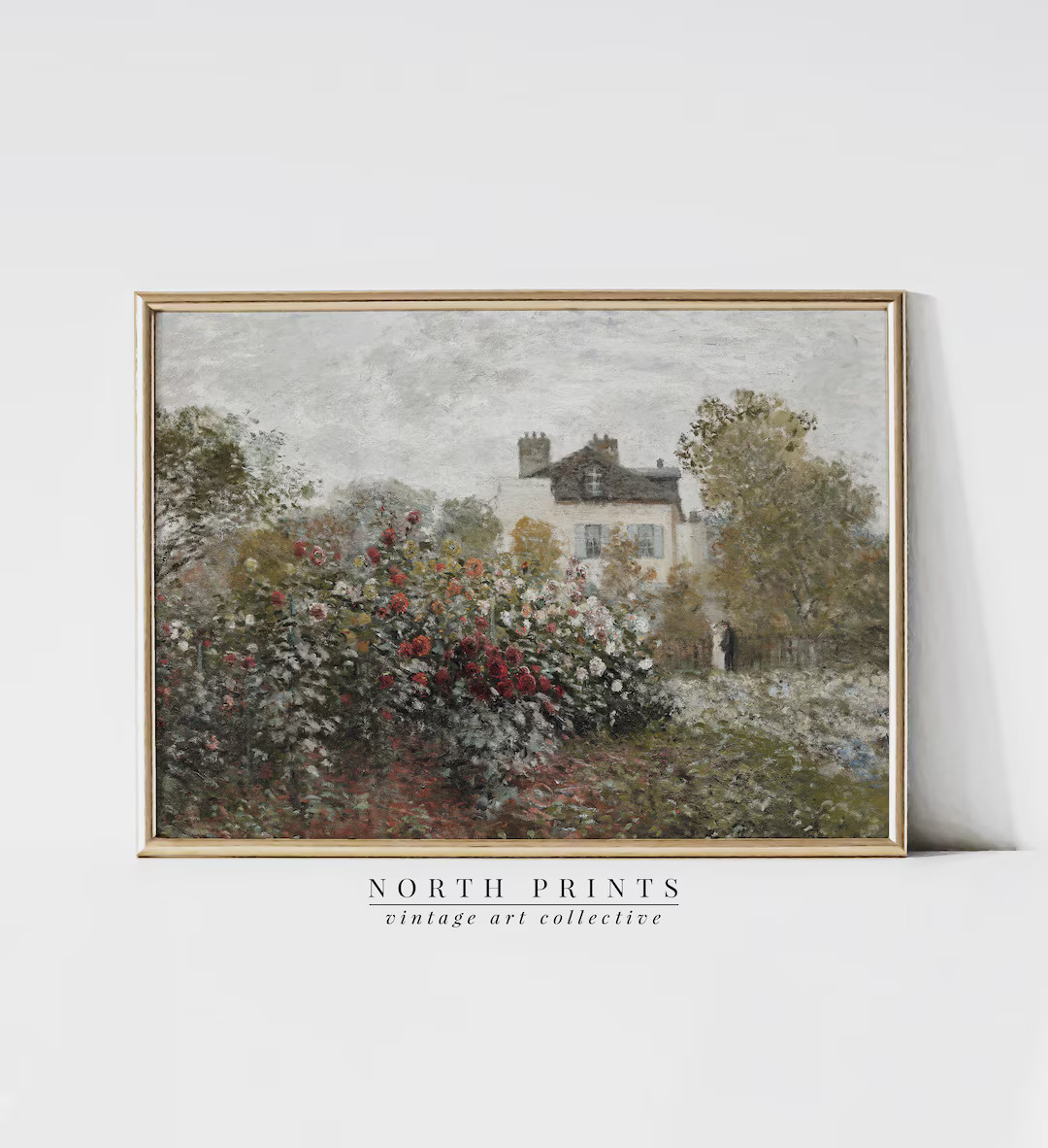 Cottage Oil Painting | Rose Garden Wall Art | Summer Vintage Muted Print | PRINTABLE Digital | 4-... | Etsy (US)