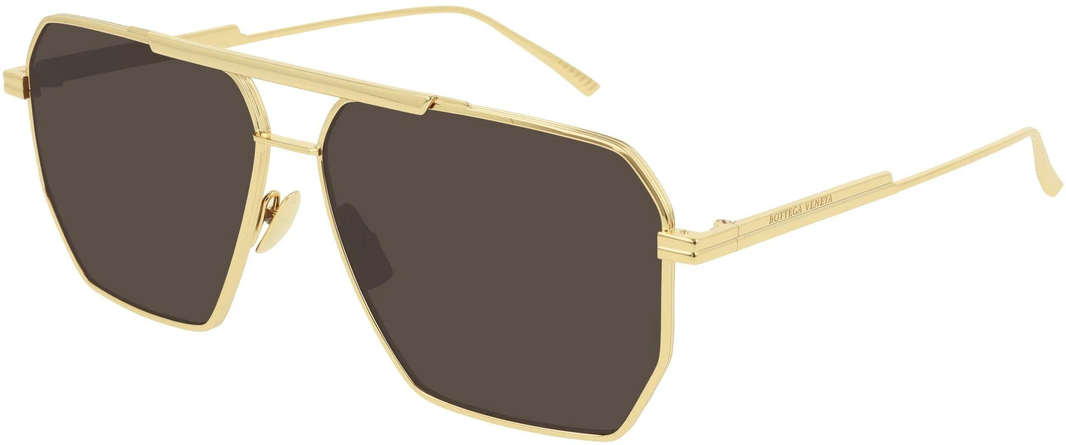Bottega Veneta Minimalist BV1012S Sunglasses 003 - Gold - Brown Men Navigator | Designer Optics