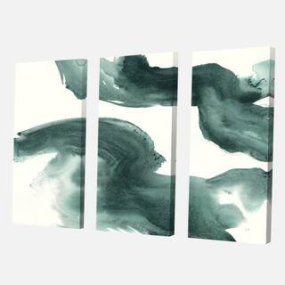 Designart - Gouache Green on Gray I - Modern & Transitional Premium Canvas Wall Art | 48" x 32" | Michaels® | Michaels Stores