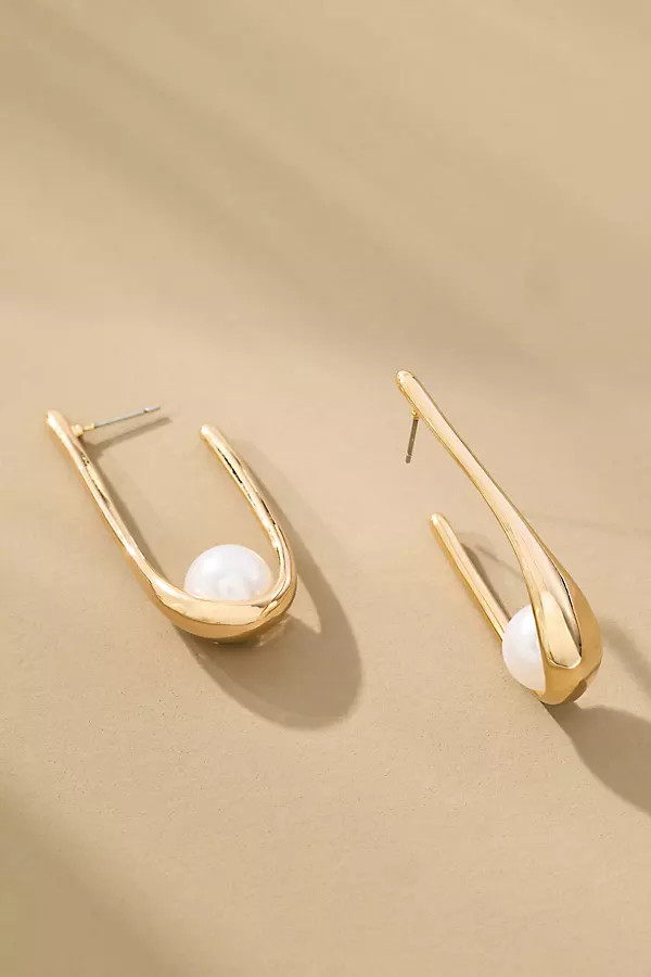 Dandy Pearl Vintage Hoop Earrings | Anthropologie (US)