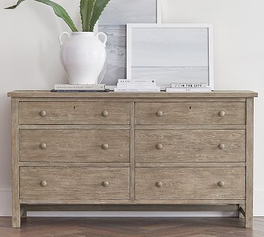 Farmhouse 6-Drawer Wide Dresser | Pottery Barn (US)