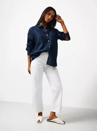 Buy Neutral Pure Linen Shirt 14 | Shirts | Tu | Tu Clothing