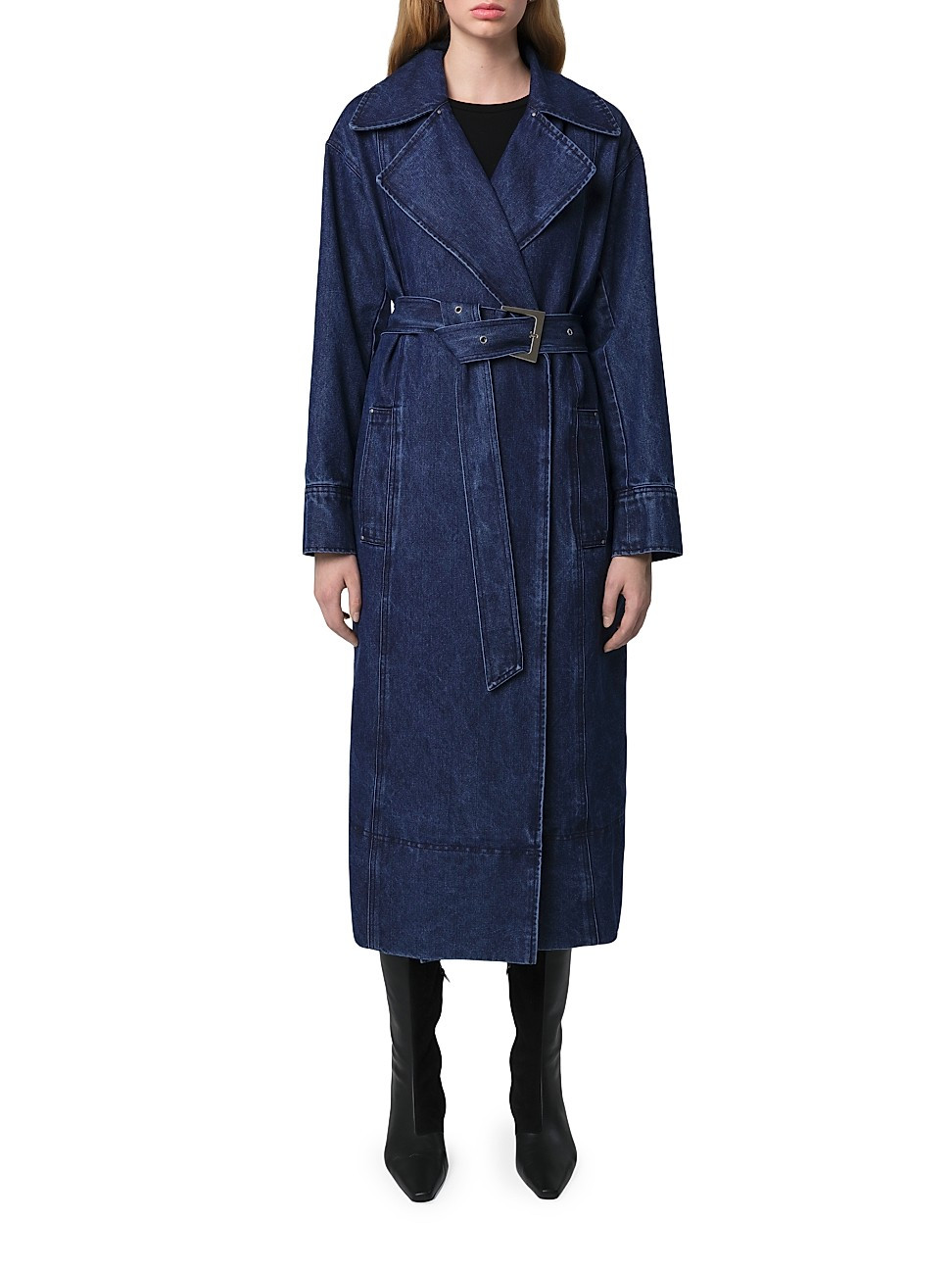 Women's Tate Denim Trench Coat - Indigo - Size Medium | Saks Fifth Avenue