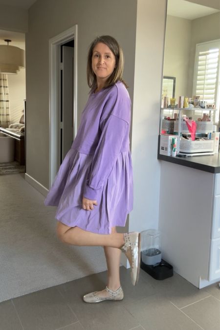 POV - You are a Gen Xer who doesn’t care what society says about dressing your age, you dress for your inner little girl as much as you want. 🥳💜

This bright purple dress is so comfy, and easy to style multiple different ways and under $30! 

Ugerlov Womens Oversized Sweatshirt Dress Long Sleeve Crewneck Pullover Tops Relaxed Fit Sweatshirts Mini Dress

#LTKmidsize #LTKstyletip #LTKshoecrush
