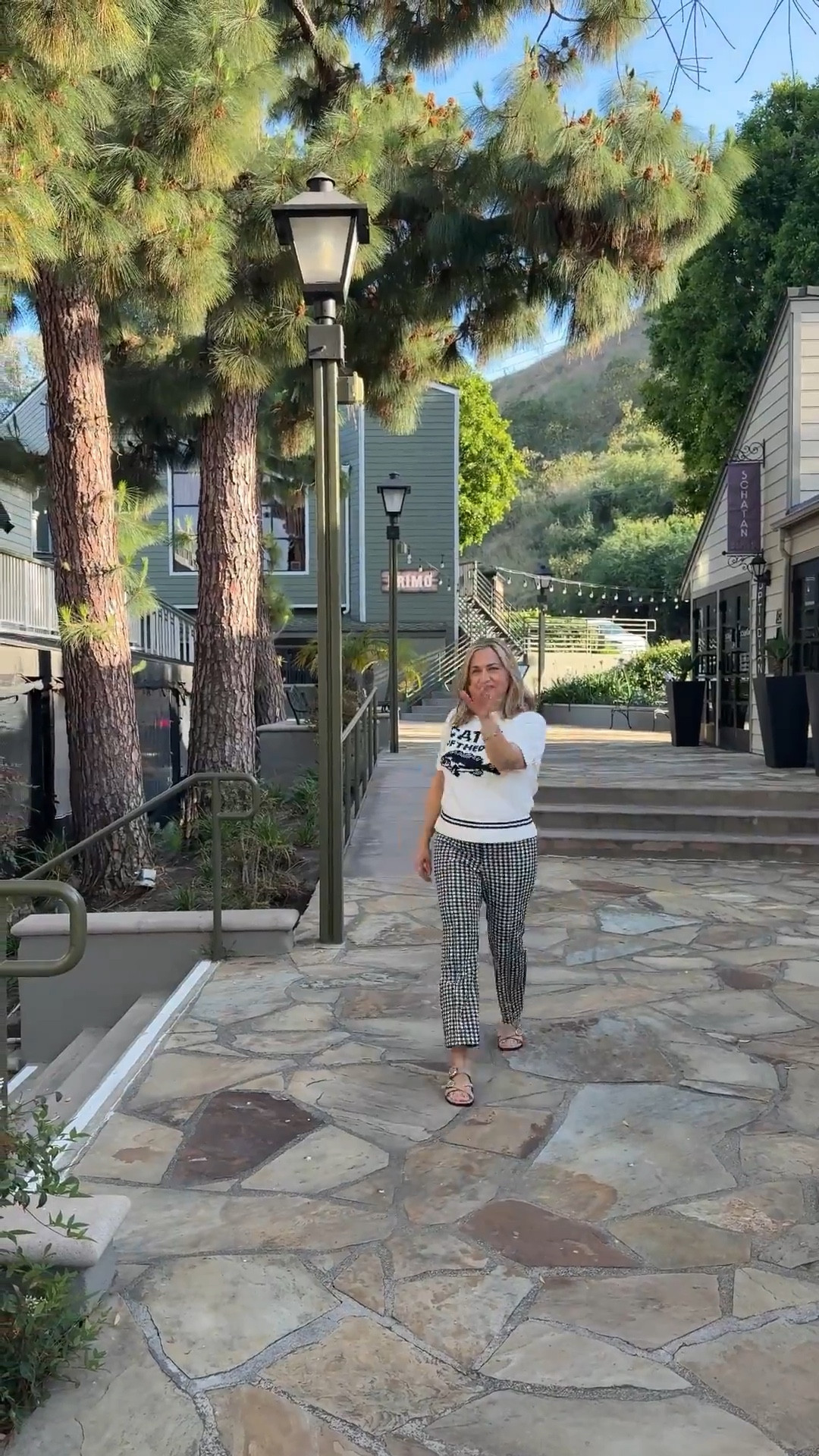 Here’s my favorite pants in gingham! I absolutely love them and this adorable sweater makes the whole outfit pop. If you’re suffering from menopausal or hormonal belly, these pants will hold your belly in fantastically! 

#LTKgrwm #LTKootd #LTKOver40