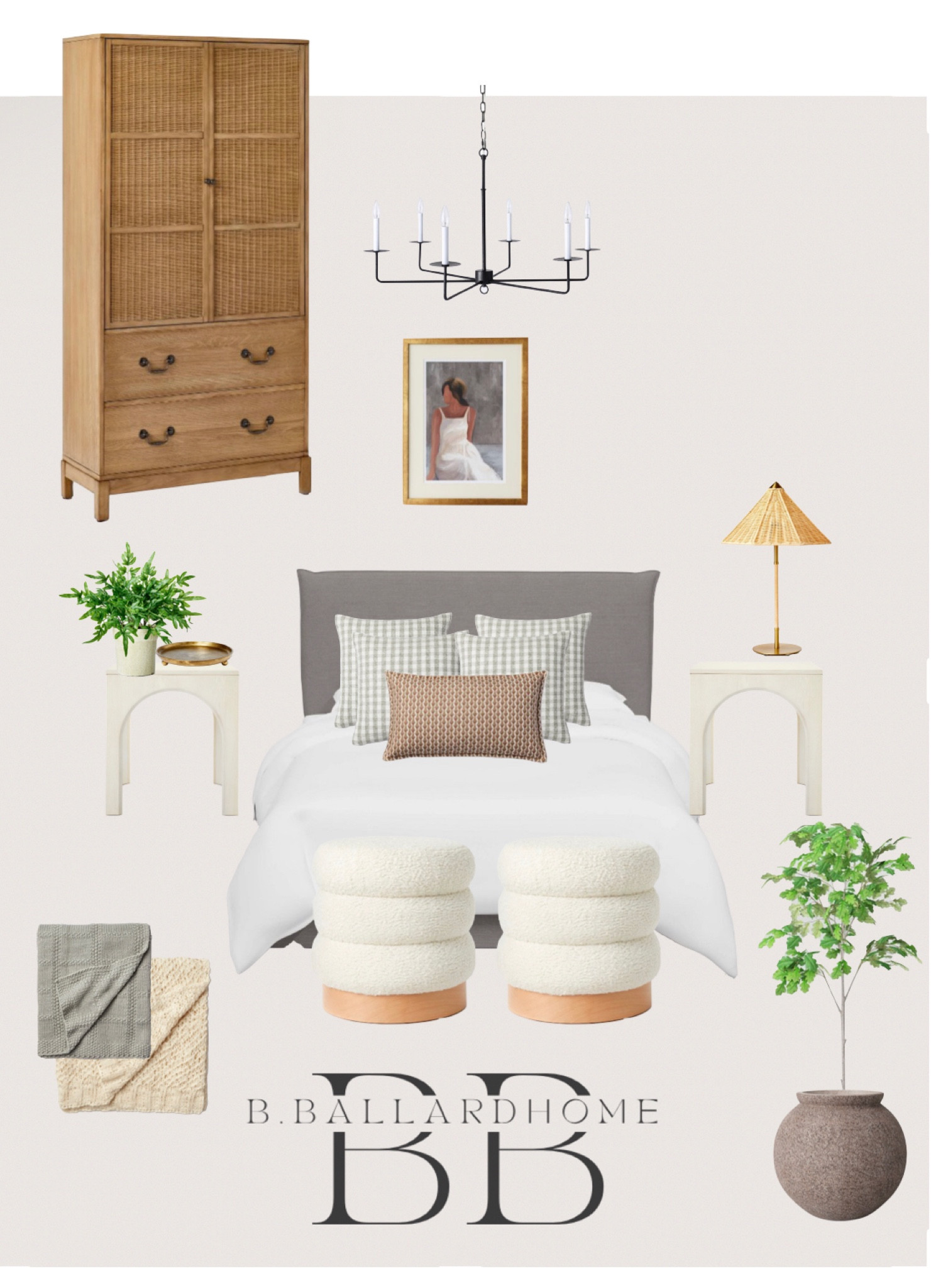 Studio McGee x Target
Bedroom Inspo
Boucle Ottoman 
Bedside table 
Cozy blanket
Armoire
Chandelier 
Faux tree
Pot
Upholstered bed
Pillows
Art
Greenery 

#LTKhome #LTKunder100 #LTKunder50