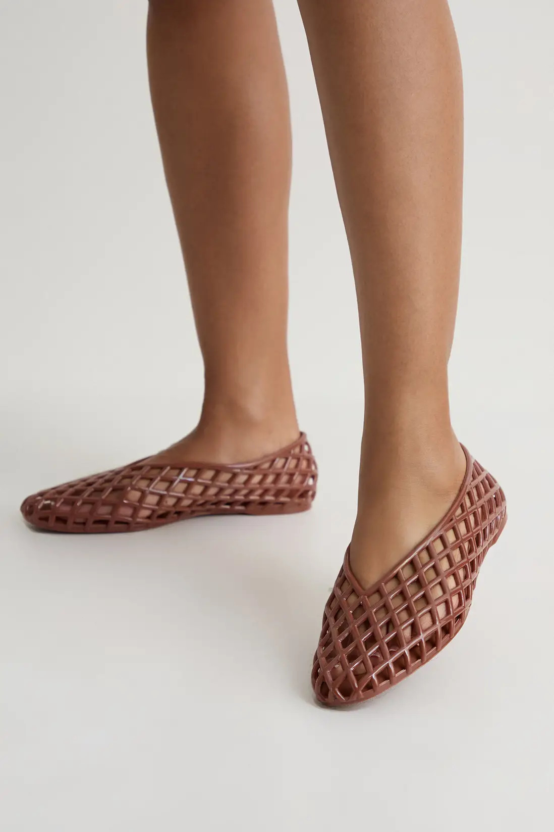 Chocolate Jelly Cut Out Ballet Flats | Boohoo | Boohoo.com (UK & IE)