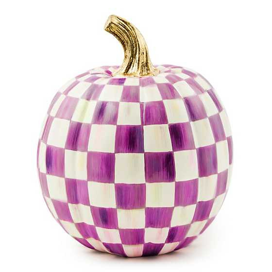 Plum Check Small Pumpkin | MacKenzie-Childs